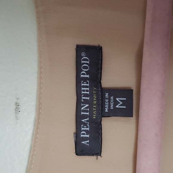 Pea in a pod maternity ombre dress tan to pink wrap dress, women's size … - Picture 4 of 7